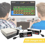 Mini Consola Retro Clásica 620 Juegos En 1 AV-OUT + 2 Controles RF HL38